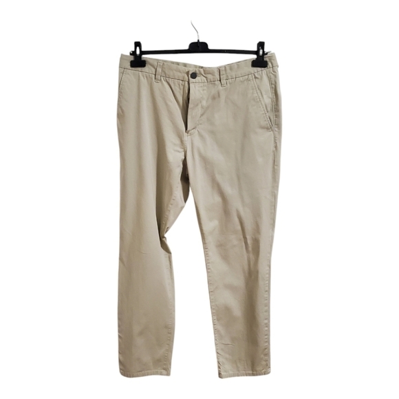 Taylrd Fit Casual Pant Cotton Chino Khaki Beige Pants Size 35x30 - Picture 2 of 7